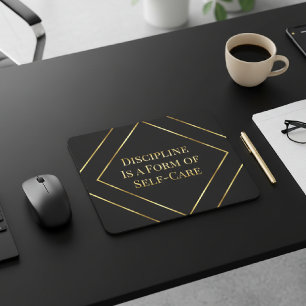 Black & Gold Minimalist Office  Mouse Pad