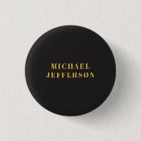 Black & Gold Minimalist Plain Modern Own Name