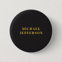 Black & Gold Minimalist Plain Modern Own Name