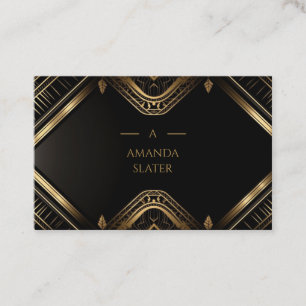 Black Gold Modern Expensive Elegant Business Card
