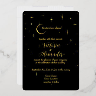 Black Gold Modern Minimal Celestial 