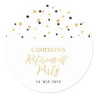 Black & Gold | Modern Retirement Party Favour Cla
