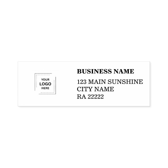 Black Gold Monogram Elegant Card Case Self-inking Stamp (Design)