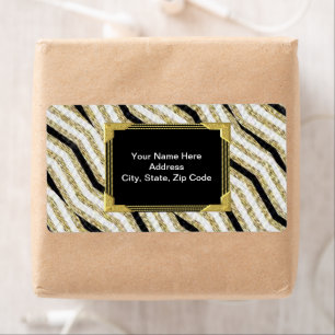 Black Gold  Monogram Labels