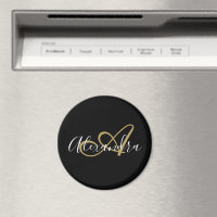 Black Gold Monogram Name Cruise Door