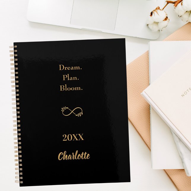 Black gold motivational quote 2026 planner (Creator Uploaded)