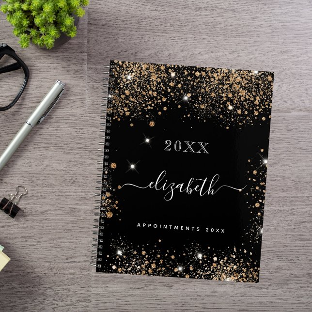 Black gold name script 2025 planner (Creator Uploaded)