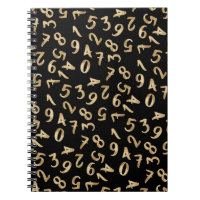 Black Gold Numbers Luxury Pattern Chic Accountant