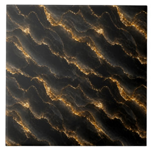 Black Gold Onyx Marble Seamless Pattern Tile