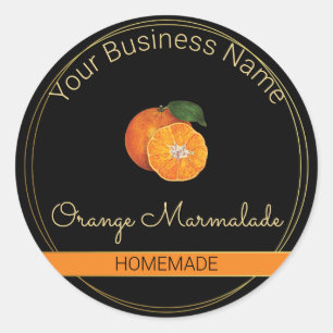 Black & Gold Orange Marmalade Product Label