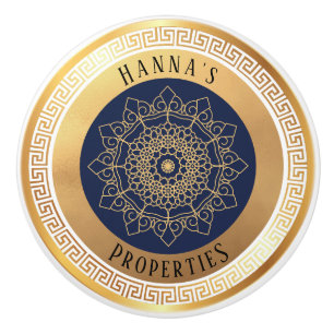 Black Gold Personalized Ceramic Knob