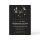 Black & Gold PHD Doctoral Graduation