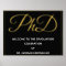 Black Gold PhD Graduation Welcome