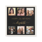 Black gold photo collage birthday