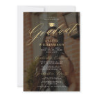 Black gold photo overlay elegant script graduation