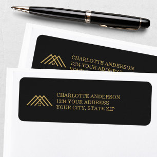 Black Gold Photo Real Estate Agent Business 