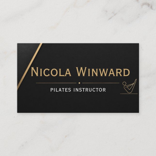 Black Gold Pilates Instructor Card (Front)