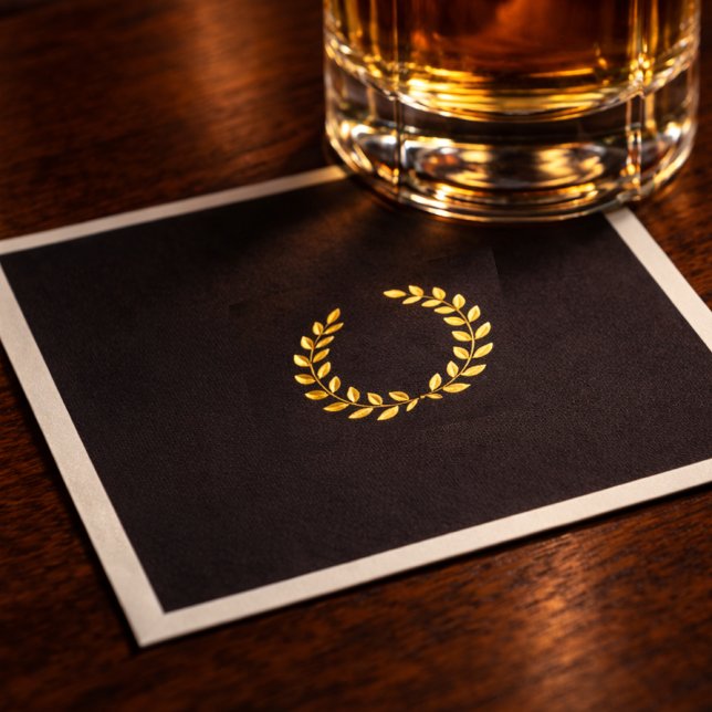 Black & Gold Poker Night | Elegant Hosting Decor Napkin (Creator Uploaded)