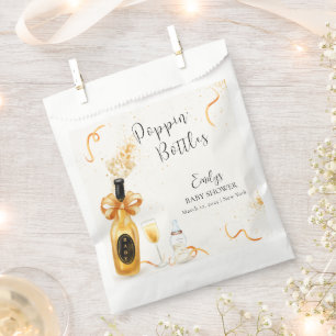 Black Gold Poppin Bottles Champagne Baby Shower Favour Bags