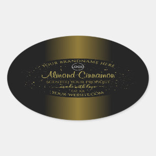 Black Gold Product Labels Glitter Sprinkles Logo
