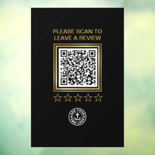 Black Gold QR Code Business Logo Scan To Review