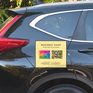 Black & Gold QR Code Logo Text XL Extra Large