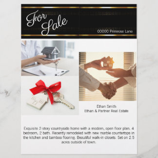 Black & Gold Real Estate Marketing Introduction Flyer