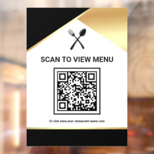 Black Gold Restaurant Digital QR Code Menu