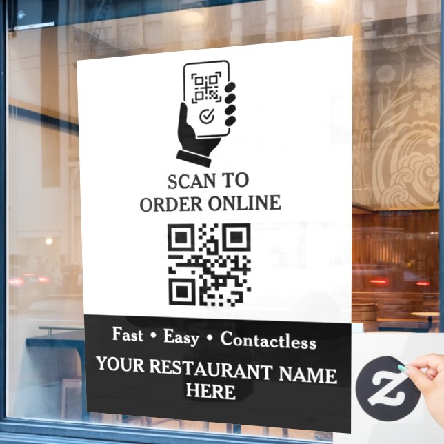 Black & Gold Restaurant Welcome  (Cafe Window)