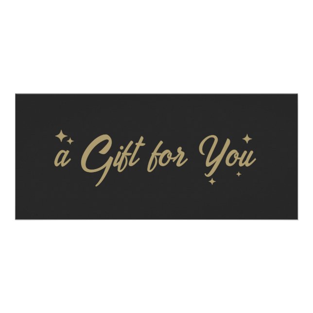 Black Gold Retro Modern Gift Certificate (Front)