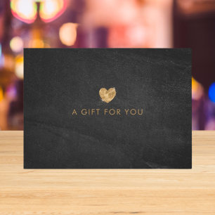 Black Gold Salon Store Business Gift Certificate