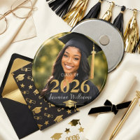 Black Gold Senior Portrait Graduation Style