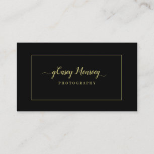 Black Gold Signature Script Business Card