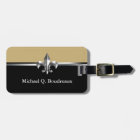 Black Gold Silver Fleur de Lis