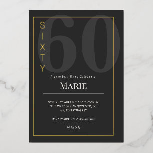 Black & Gold Sixty/60th Birthday Celebration