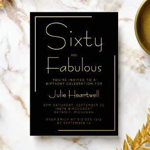 Black Gold Sixty and Fabulous 60th Birthday Party