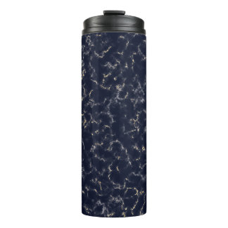 Black Gold Smoke Marble  Thermal Tumbler