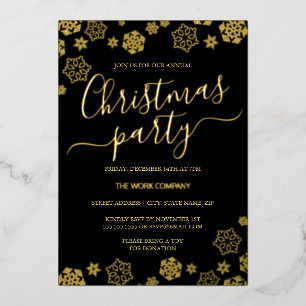 Black Gold Snowflake Corporate Christmas Party 