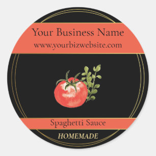 Black & Gold Spaghetti Sauce Product Label