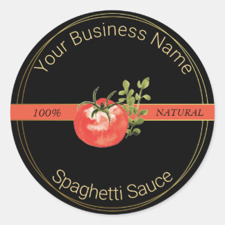 Black & Gold Spaghetti Sauce Product Label