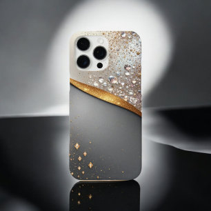 Black & Gold Sparkle Shield iPhone 16 Pro Max Case