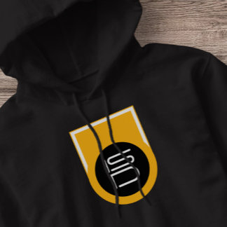 Black Gold Sports Streetwear ISD Vintage Logo  Hoodie