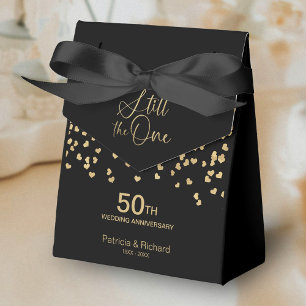Black Gold Still The One Wedding Vow Renewal Favour Box