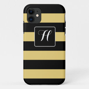 Black & Gold Stripes - Personalise Your Own Case-Mate iPhone Case