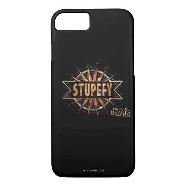 Black & Gold Stupefy Spell Graphic Case-Mate iPhone Case (Back)