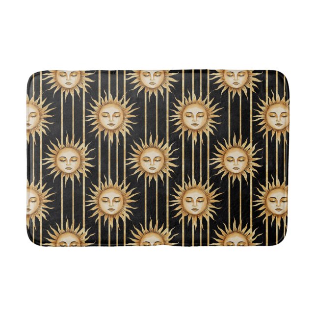 Black Gold Sun Eyelashes   Bath Mat (Front)