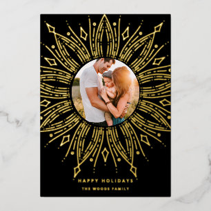Black & Gold sunburst frame art deco photo