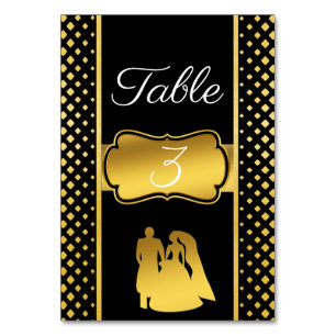 Black gold table number