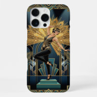 Black Gold Teal iPhone 16 Pro Max Case