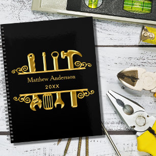 Black gold tools home repairs business 2025 planner